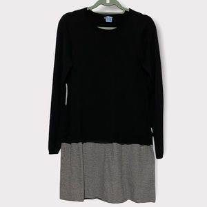 Theory wool mixed media shirt/skirt combined dress